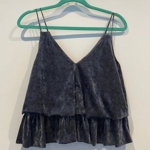 Aerie Navy Blue Ruffled PJs Tank